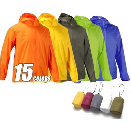 2020 Outdoor Waterproof Windbreaker Windproof Jacket Men Women Coat Windbreaker Light Camping Jacket Men Jackets Women 15 Colors