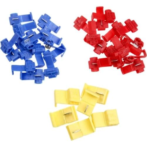 50PCS Mix Scotch Lock Wire Connectors Electrical Cable Quick Splice Terminals Crimp Connector Set 22-10AWG