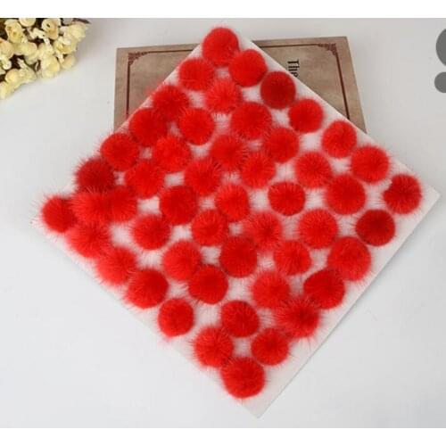50 pcs in a color 40 mm Fur Craft pompon ball pom pom lovely pompoms for Hairpins hair barrettes ornament accessories GR101