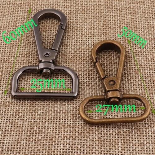 8 Pcs 25mm Lobster Swivel Clasps Trigger Clips Antique Bronze Gunmetal Hook Claws Buckle Gate Bag Purse Strap Handbag Snap