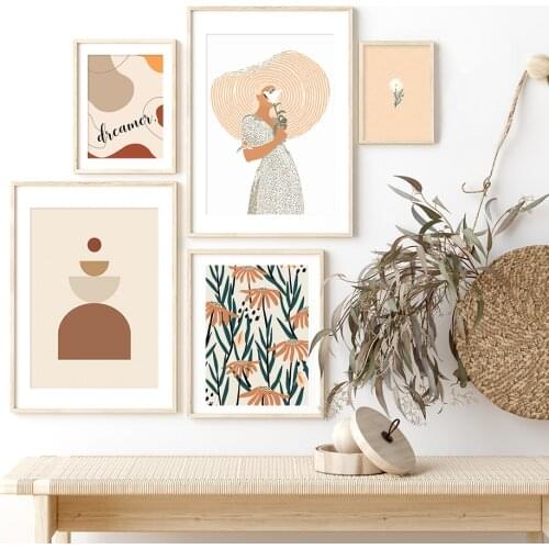 Abstract Geometry Bohemia Flower Dream Poster Canvas Painting Wall Art Prints Picture Living Room Bedroom Home Decor No Frame