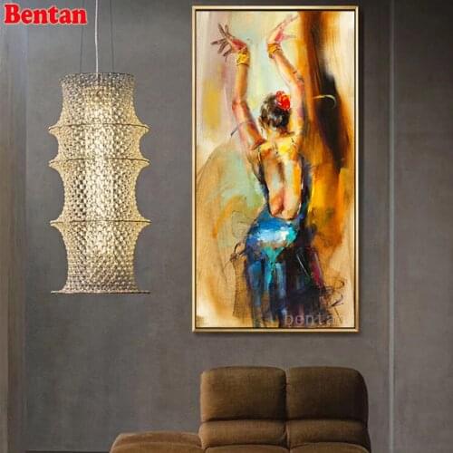 Diamond painting 5d Abstract dancing ballerina girl picture rhinestone Diamond embroidery diamond mosaic cross stitch kit decor