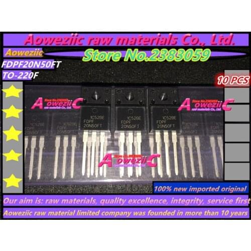 Aoweziic 100% new original imported FDPF20N50FT FDPF20N50 20N50FT TO-220F Field Effect 20A 500V