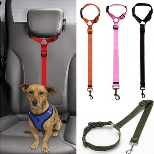 Pet Car Safety Rope, Cat and Dog Safety Adjustable Car Safety Harness, Leash, Puppy Travel Supplies Harness Dog