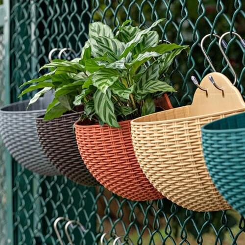40%HOTHanging flower pots, exquisite wall-mounted plastic wall hanging baskets, garden flower pots, gardening supplies