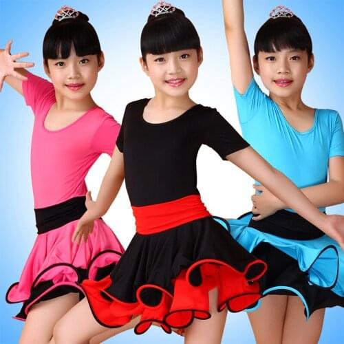 Childrens Dance Costumes Latin Dance Stage Performance Clothing Girls Latin Dancing Daily Training Costumes