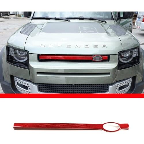 For 2020-2022 Land Rover Defender 90 110 front grille real carbon fiber decorative rod stickers car decoration accessories