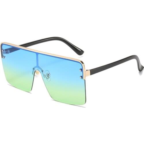 Gradient Big Frame Sunglasses Women Square Sun Glasses Shades Men Eyeglasses Oculos De Sol Female Oversized Eyewear