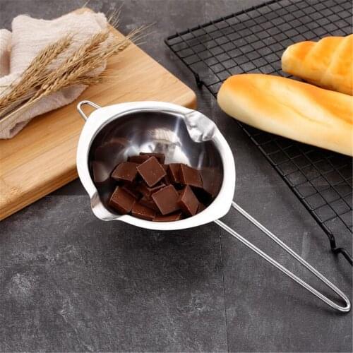Chocolate Melting Pot With Long Handle Durable 410 Stainless Steel Bakeware Cooker For Melting Butter Cheese Candy Chocolate