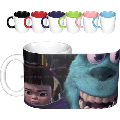 Sulley & Boo Ceramic Mugs Coffee Cups Milk Tea Mug Mike Monsters Cute Trending Dis Ney Movie 2000s Love Family Costume