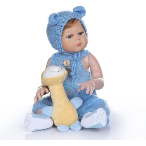 NPK Doll 50cm whole silicone reborn baby doll boy newborn dolls hand paint red skin bebe reborn menino waterproof bath toy