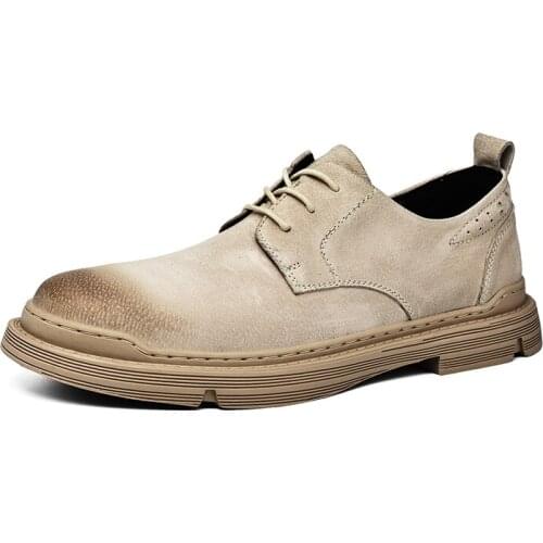 Fashion Men Shoes Leather Loafers Breathable lace up comfortable Oxfords Casual Shoes Men Sneakers
