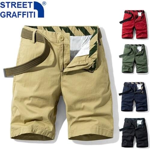 2021 Men Summer New Tactical Cotton Cargo Shorts Men Streetwear Pockets Shorts Men Casual Fashion Loose Camouflage shorts 28-38