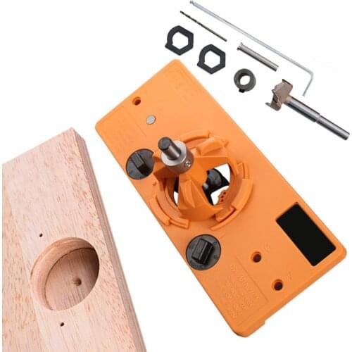 15-35mm Cup Style Hinge Jig Boring Hole Drill Guide With Forstner Bit For Cabinet Cupboard Door Hinges Woodworking DIY Tools