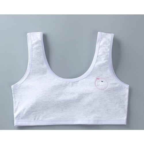 New 8-16 Years Cotton Girls Training Bra Adolescente Girls Sport Bras Teen Girl Underwear Push Up Teens Bras With Chest Pad