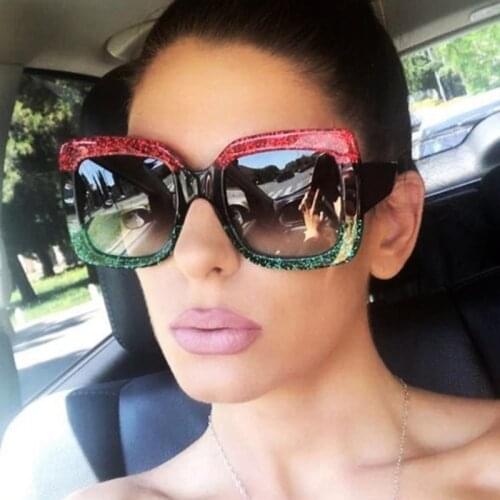 Oversized Square Sunglasses Women Brand Designer Clear Lenses Sun Glasses Female Three Colors Big Frame Party Eye Glasses Oculos