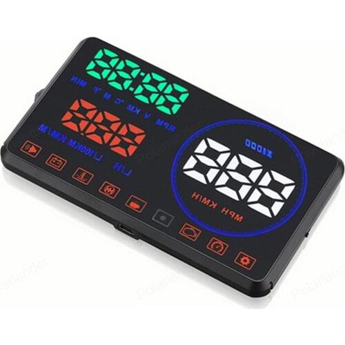 5.5 inch HD Windscreen Projector HUD display With OBD2 and EUOBD Overspeed alarm Distance measurement M9 Car head up display