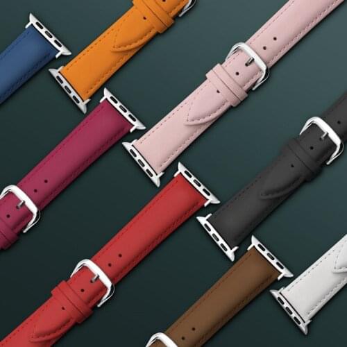 Genuine Leather Strap For Apple Watch Band 44 mm/40mm IWatch Band 38mm 42mm 44mm Sport Watchband Bracelet Apple Watch 6 5 4 3