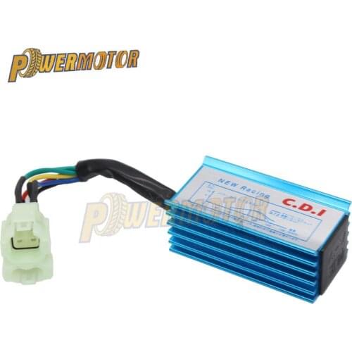 Blue 6 Pin Racing AC CDI GY6 Round Pin Ignition Box For 50cc 90cc 110cc 125cc 150cc 2 stroke Engine Moped Scooter ATV Quad Buggy