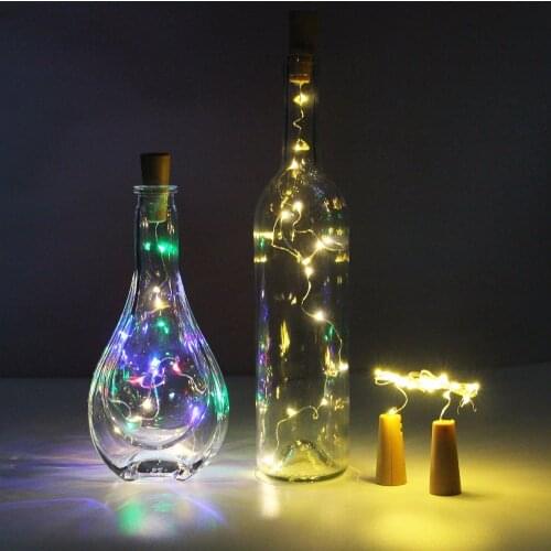 3/6pcs battery LED copper wire Starry String Light Fairy wine bottle cork led fairy lights christmas lights garland party decor