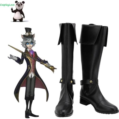 Identity V Cosplay Photographer Werewolf Joseph Black Cosplay Shoes Long Boots Leather CosplayLove For Halloween Christmas