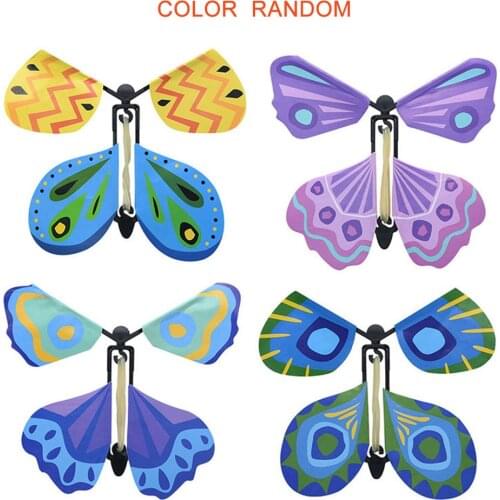 Creative Flying Butterfly Novel Children Magic Props Toy for Kids Funny Games Gadgets Educational Toy Random Color