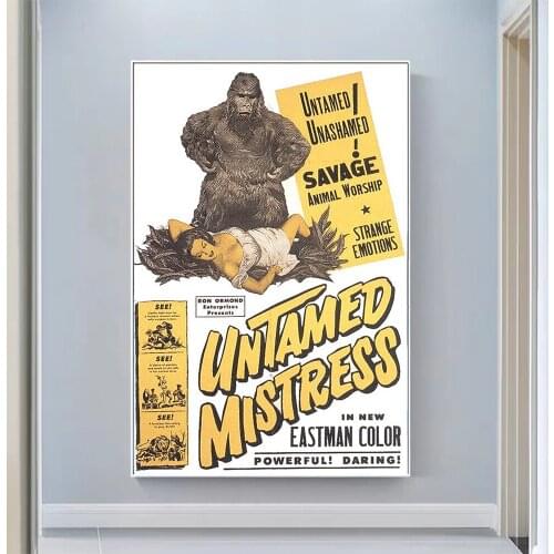 V0531 Untamed Mistress Vintage Classic Movie Wall Silk Cloth HD Poster Art Home Decoration Gift
