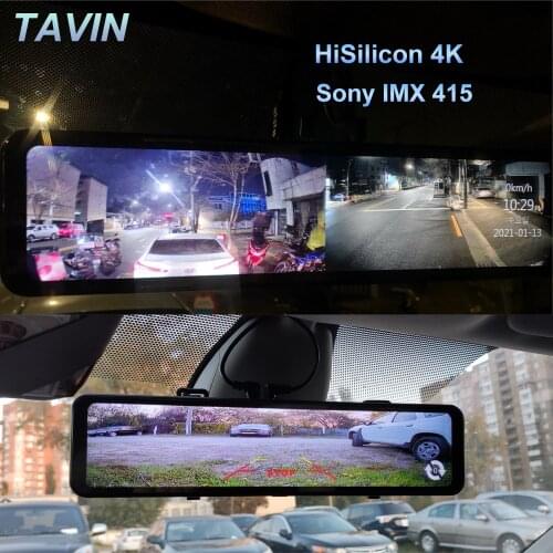 TAVIN 2160P Dash Cam Dual Lens 4K UHD Recording Car Camera DVR Night Vision WDR Built-In GPS Wi-Fi G-Sensor HiSilicon chip