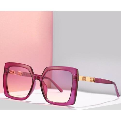 Vintage Oversize Square Sunglasses Women Luxury Designer Big Frame Women Sun Glasses Fashion Gradient Female Glasses Shades