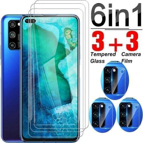 6 in 1 Tempered Glass For Huawei Honor V30 Pro Full Screen Protector Lens Film For honor View 30 20 V20 Pro 9X 10X Lite Glass