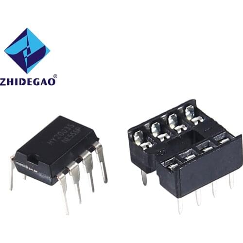 ZHIDEGAO 10Pcs NE555 NE555P IC 555 Timer Programming Oscillator Chip & 8 Pin DIP Sockets
