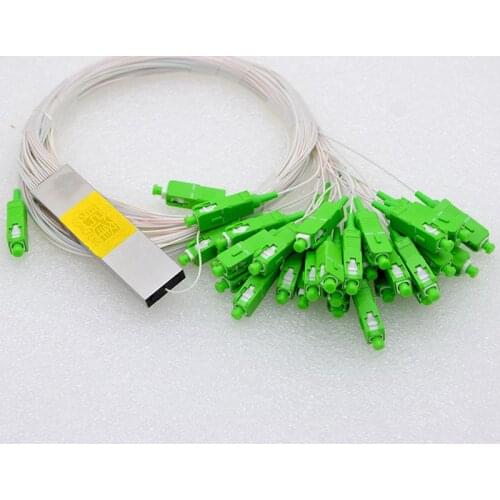 1PCS NEW PLC SC/APC 1:32 Mini Fiber Optic Splitter SM 0.9mm G657A1 FTTH Optic Fiber Splitter Special Wholesale