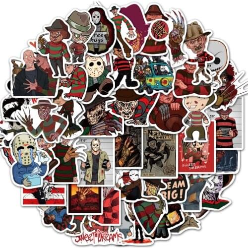 10/30/50PCS Horror Movie Character Cartoon Graffiti Sticker Laptop Refrigerator Mobile Phone Decoration Sticker Wholesale