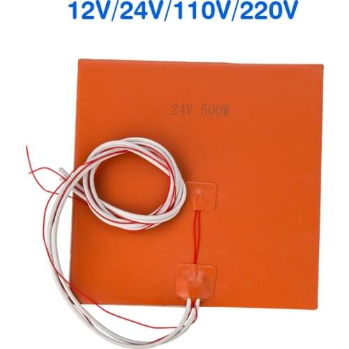 220/300x300/310/235/400mm Silicone Heated Pad Heater Mat For 3D Printer Heating Pads Waterproof Bed Heat Preservation Mat