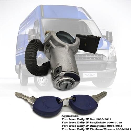 2996075 2996076 For Iveco Daily 2006 2007 2008 2009 2010 2011 2012 1Pcs Car Ignition Switch Barrel Door Lock With 2 Keys