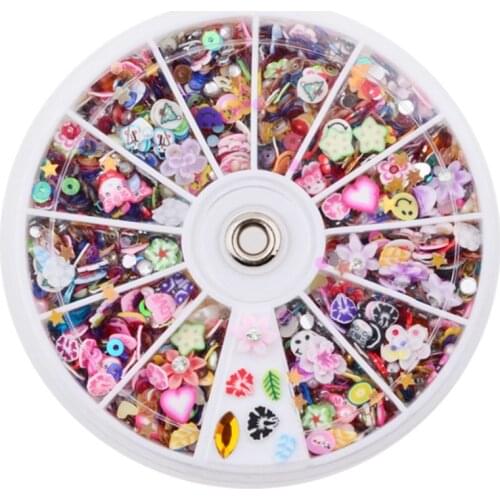 3D Mixed Nail Rhinestones Nail Art Tips Glitters Rhinestone Slice Nail Decoration Set DIY Colorful Resin Jewelry Accessories
