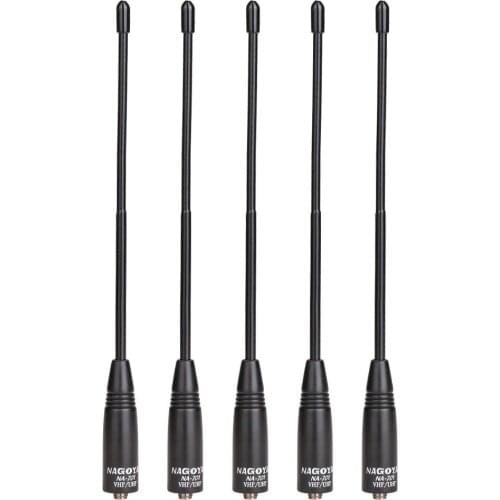 5Pcs Nagoya NA-701 SMA-Female Dual Band Handheld Flexible Antenna for BaoFeng UV-5R/82 BF-888S UV-B3 Plus Wouxun Walkie Talkie