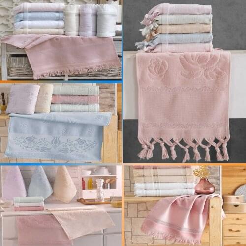 6 PCS 30x50 Cotton Towel, Hand - Face Towel, Head Towel, Bath Towel, high Water Absorption Power, Soft
