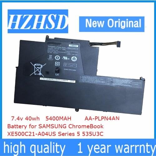 7.4V 40Wh NEW Original AA-PLPN4AN Laptop Battery For SAMSUNG Series 535U3C ChromeBook XE500C21-A04US XE500C21-H04US