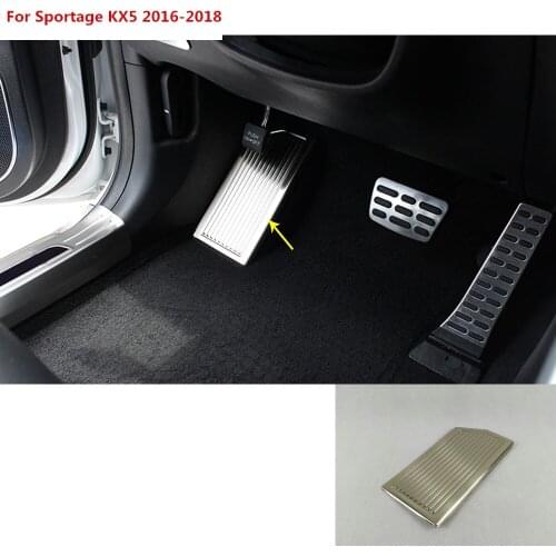 Car stainless steel foot inner Brake Rest lamp frame trim Break Pedal moulding hood 1pcs for Kia Sportage KX5 2016 2017 2018