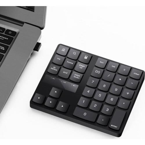 2.4g Wireless Digital Keyboard Charging 35 Keys Buttons Multimedia Medium Number Keypad USB Receiver Plug Rechargeable Keypad