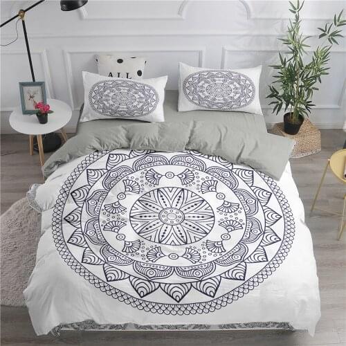 Bohemian Duvet Cover with Pillowcase Elegant Ethnic Quilt Cover Home Bedding Set Full Size Geometry Style Comforter Cover Sets