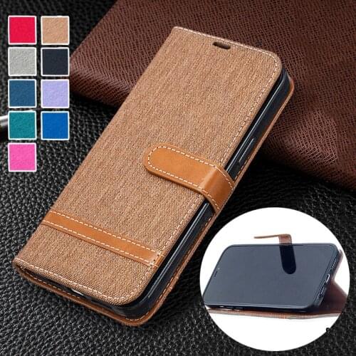 Color block denim Leather Wallet Flip Cover For XiaoMi 10T Pro Poco X3 NFC M3 CC9 Pro Note 10 Pro Holder Holster Bag Phone Etui