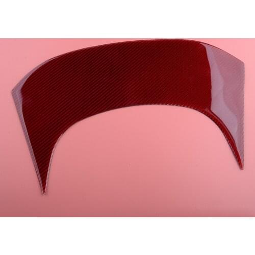 Rear Central Console Panel Decorative Trim Cover Carbon Fiber Red Fit for Chevrolet Corvette C7 2014 2015 2016 2017 2018 2019