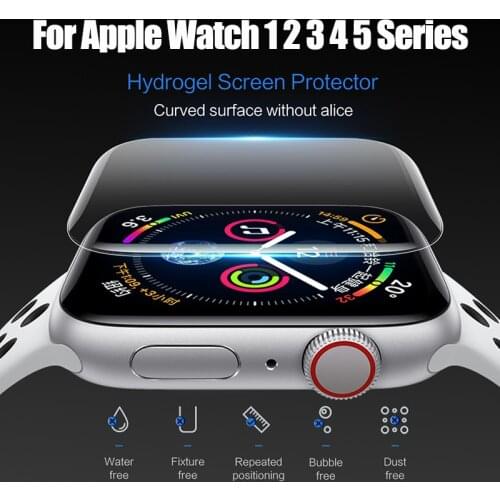 Hydrogel Film For Apple Watch 1 2 3 4 5 Series Screen Protectors For Iwatch 38mm 40mm 42mm 44mm Protective Scratch Resistant 9H