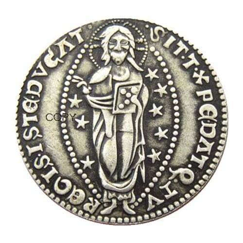 Italy 1 Ducato - Giovanni Dandolo Republic of Venice Silver/Gold Plated Copy Coin(30mm)