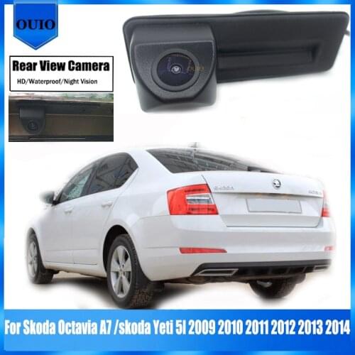 HD rear camera For Skoda Octavia A7 /skoda Yeti 5l 2009 2010 2011 2012 2013 2014 Trunk Handle Camera Parking Reversing Camera