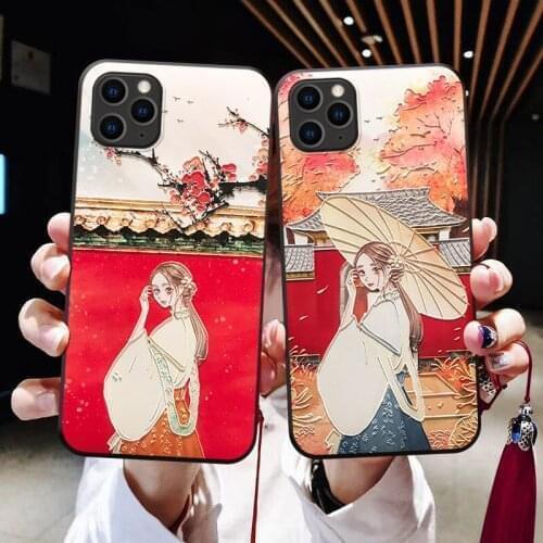 Classical Palace 3D Embossed Full Phone Case for Xiaomi Redmi Note 7 8 9Pro Mi 11 10 9 8 Lite Poco X2 F2 Pro Soft TPU Back Cover