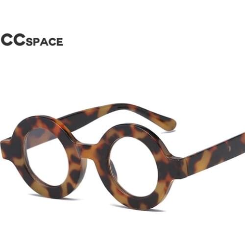 R47130 Round Women Leopard Reading Glasses Farsighted Glasses Frame Presbyopia
