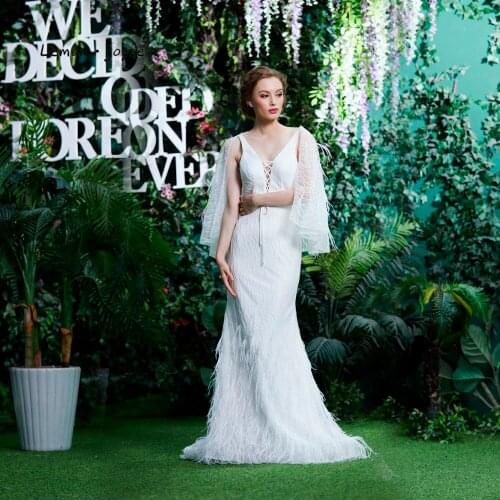 Свадебные платья с v-образным вырезом Lemon·joyce China At AliExpress